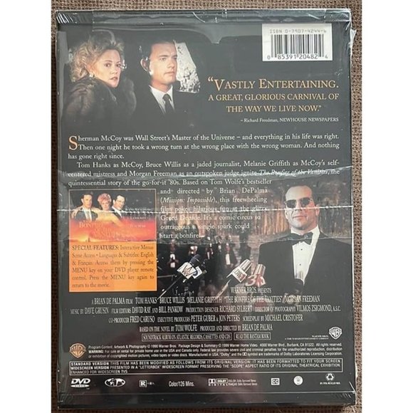 Bonfire of the Vanities (DVD) - NEW - Tom Hanks, Bruce Willis, Melanie Griffith - Picture 3 of 4